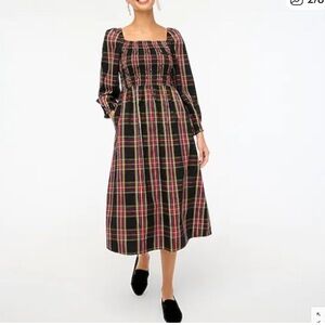 J. Crew Black and Red Plaid Dress